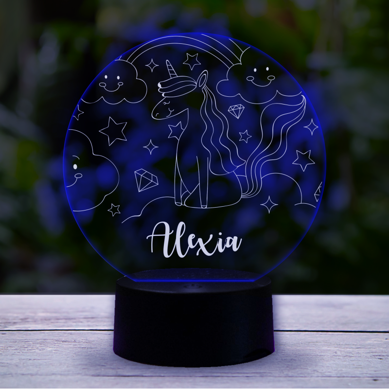 Lampa led 3D personalizata - Unicorn