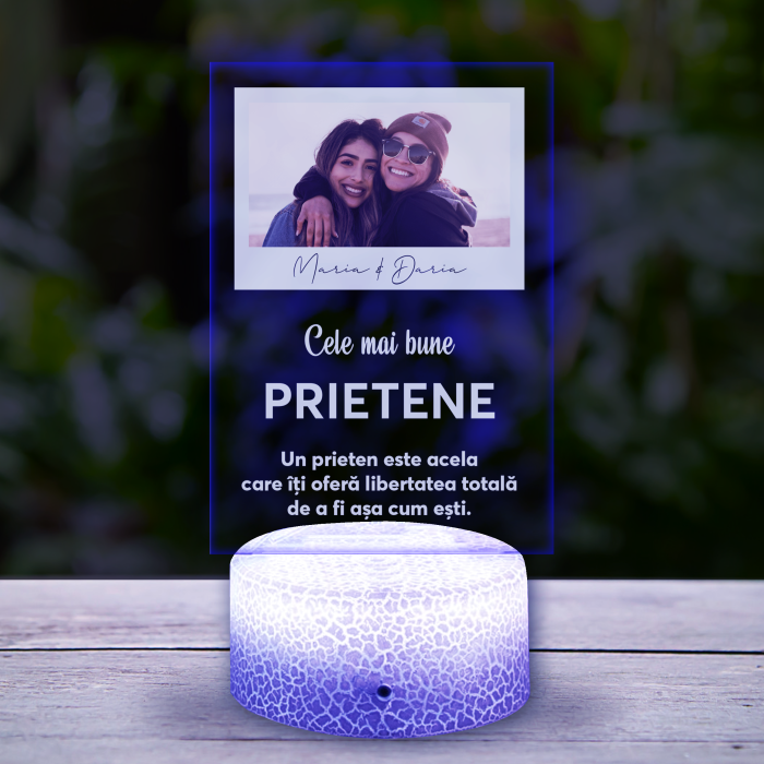 Lampa led 3D personalizata pentru prietenii apropiati