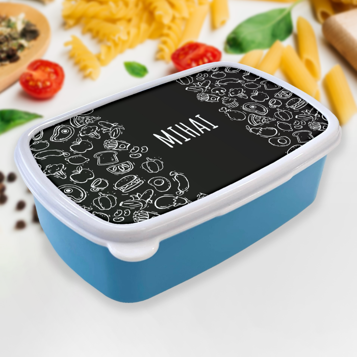 Lunch box personalizat - Black