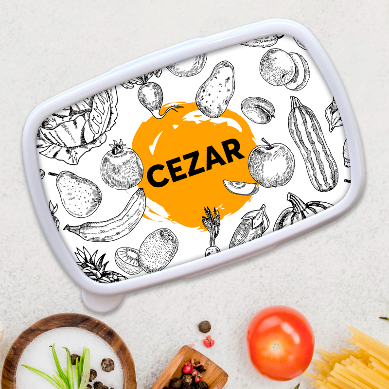 Lunch box personalizat - Black and White