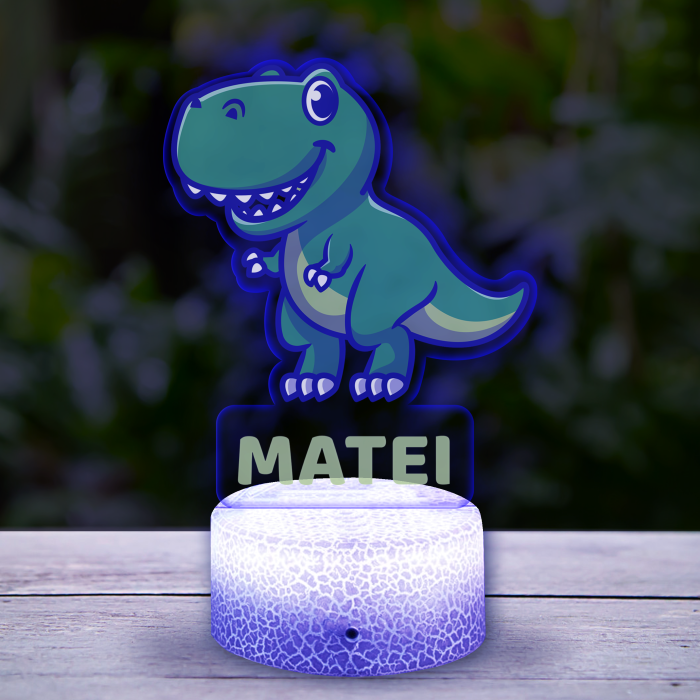 Lampa led 3D personalizata cu Dinozaur