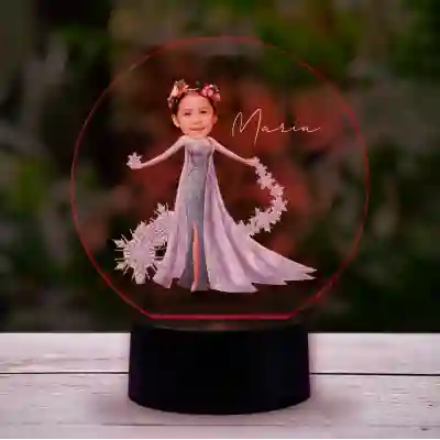 Lampa led 3D personalizata Elsa