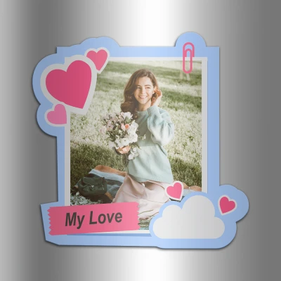 Magnet frigider personalizat - My Love