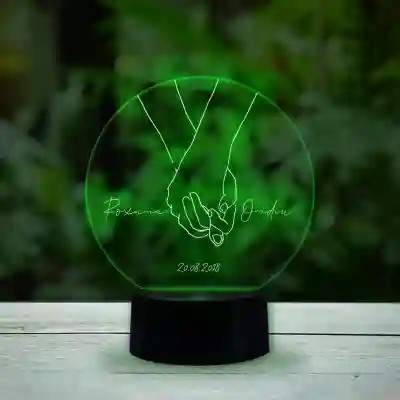 Lampa led personalizata pentru indragostiti