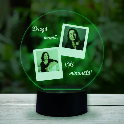 Lampa led 3D personalizata pentru mama