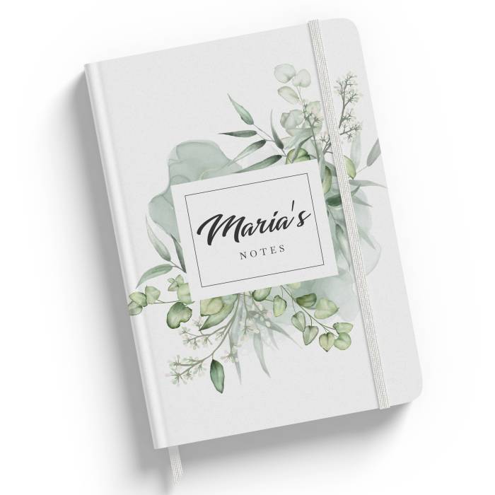 Notebook floral cu nume 