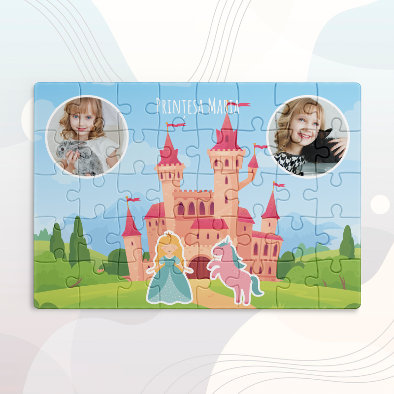 Puzzle personalizat pentru copii cu Printese