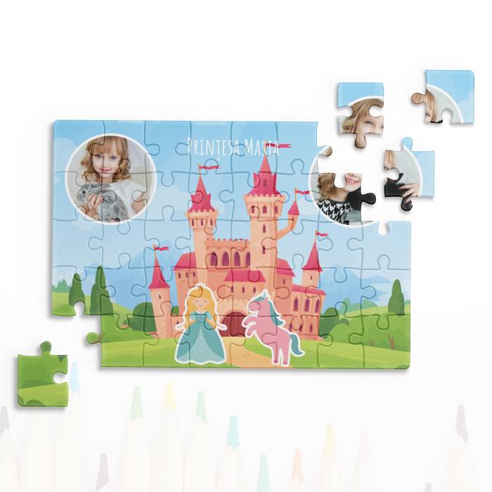 Puzzle personalizat pentru copii cu Printese