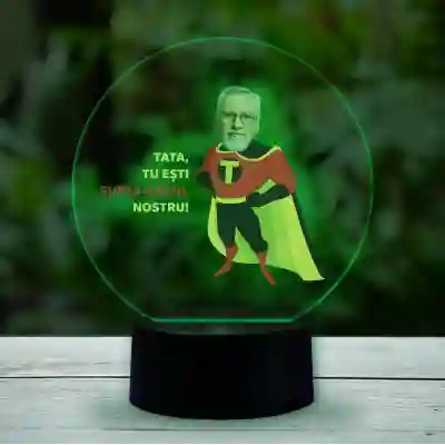 Lampa led 3D personalizata Super-Dad