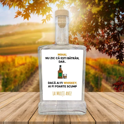 Sticla cu eticheta personalizabila - La multi ani !