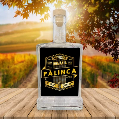 Sticla cu eticheta personalizabila pentru Palinca