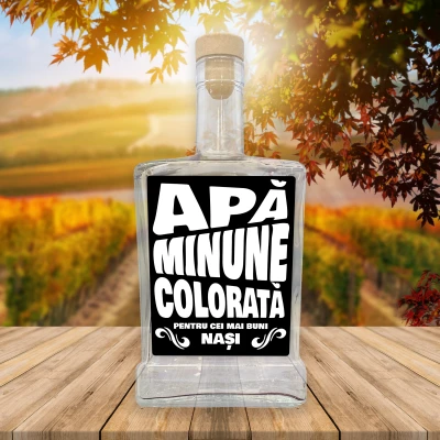 Sticla cu eticheta personalizabila - Apa Minune Colorata