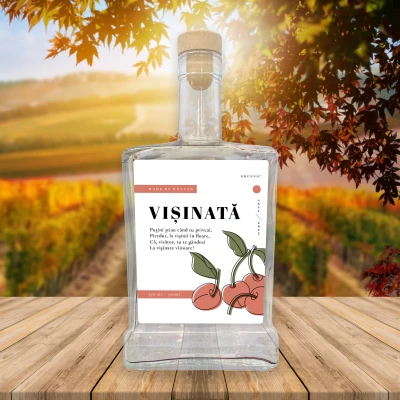 Sticla cu eticheta personalizabila - Visinata