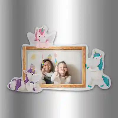 Magnet pentru frigider personalizat cu unicorni