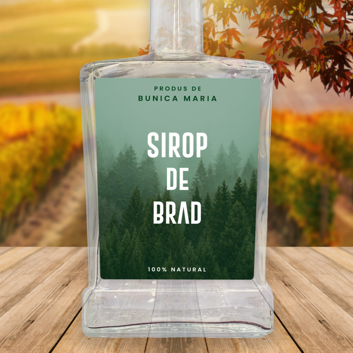 Sticle cu eticheta personalizabila - Sirop de Brad