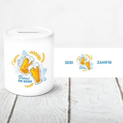 Pusculita personalizata-Bani de bere