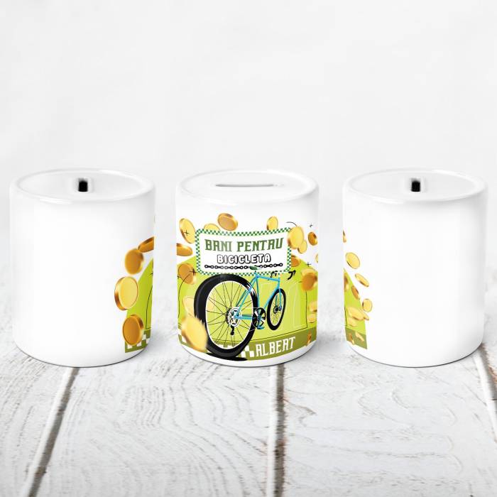 Pusculita personalizata - Bani pentru bicicleta