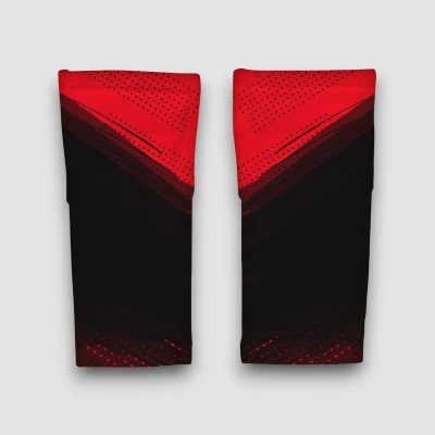 Manșoane de fotbal personalizate roșu-negru