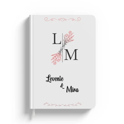 Notebook personalizat cu initiale si text