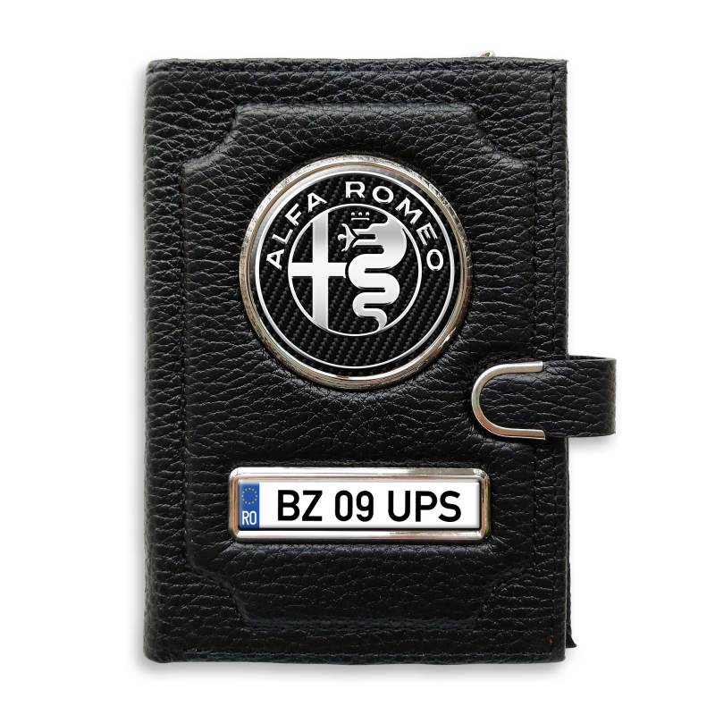 Portofel cu compartiment pentru bani cu clema Alfa Romeo Silver