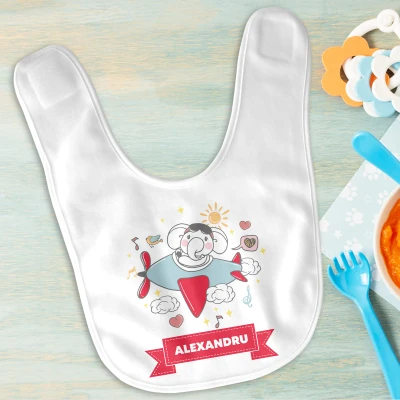 Bavetica personalizata - Elefantul roz