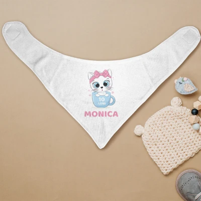 Bandana pentru copii personalizata - Pisicuta