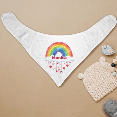 Bandana pentru copii personalizata - Curcubeu