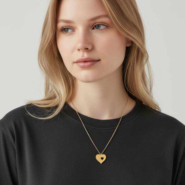 Colier dama cu pandantiv inima