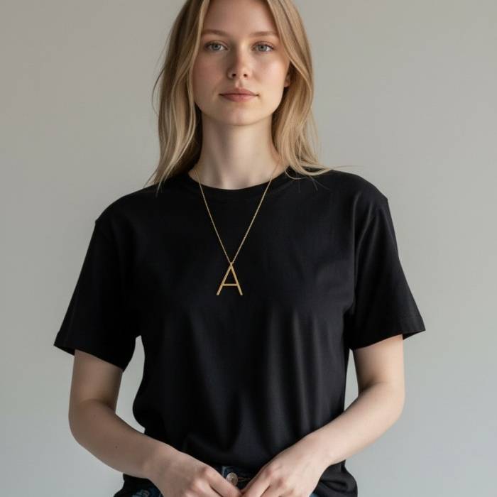 Colier dama cu litera personalizata