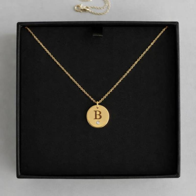 Colier dama cu pandantiv initiala personalizat