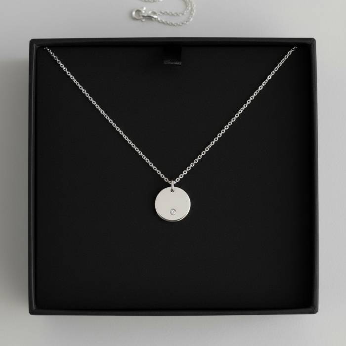 Colier dama cu pandantiv initiala personalizat