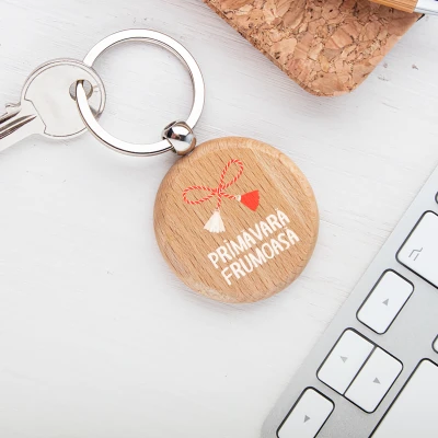 Breloc din Lemn personalizat - Martisor