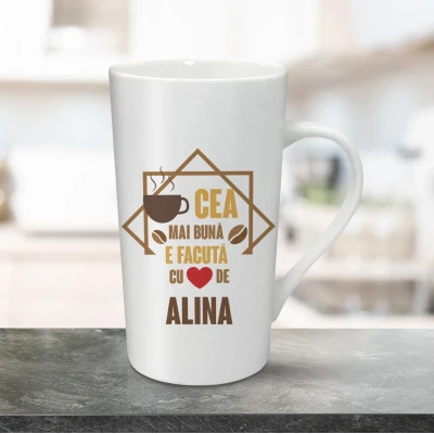 Cana pentru latte personalizata 470ml - Cea mai buna