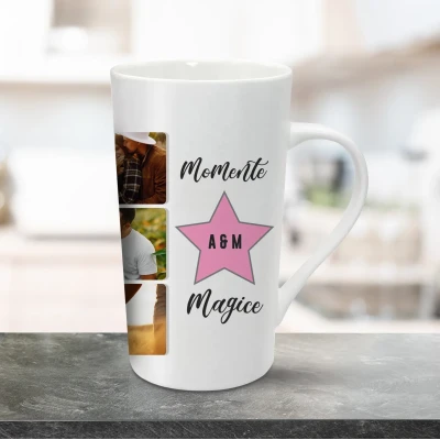 Cana pentru latte personalizata 470ml - Momente magice