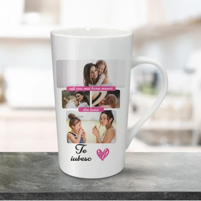 Cana pentru latte personalizata 470ml - Cea mai buna mama