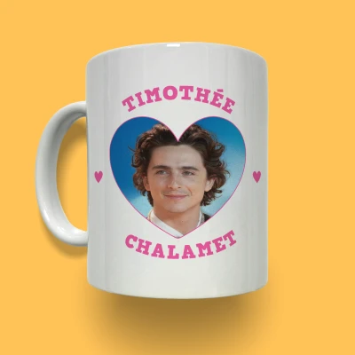 Cana ceramica personalizata - Inima cu poza