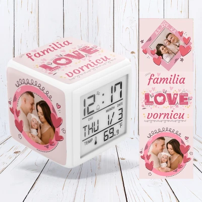 Ceas personalizat digital-Family Love