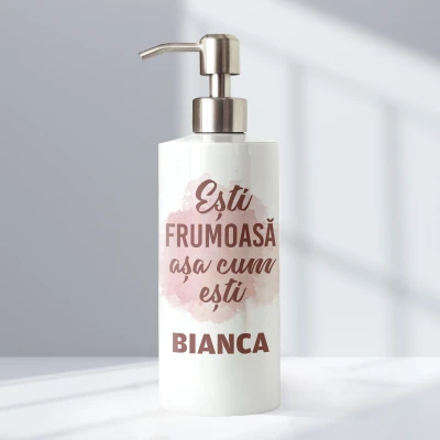 Dozator de sapun personalizat - Esti frumoasa
