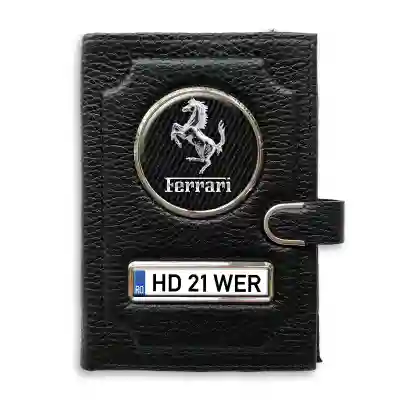 Portofel cu compartiment pentru bani cu clema Ferrari