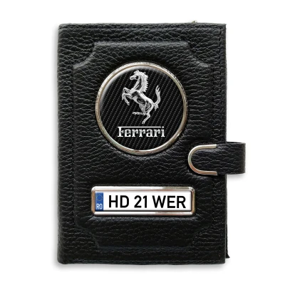 Portofel cu compartiment pentru bani cu clema Ferrari