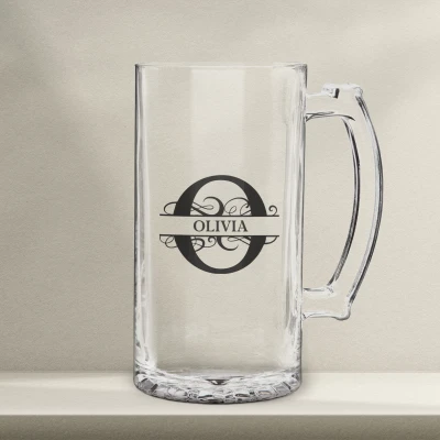 Halba de bere personalizata - Cu initiala si nume