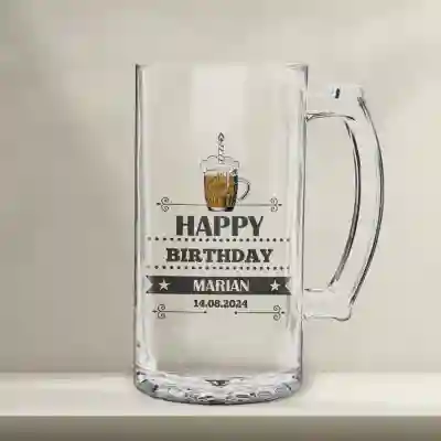 Halba de bere personalizata - Happy birthday