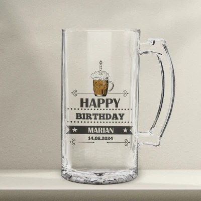 Halba de bere personalizata - Happy birthday