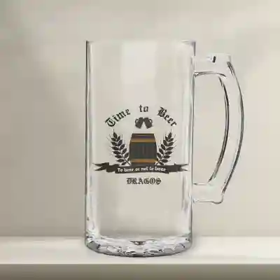 Halba de bere personalizata - Time to Beer