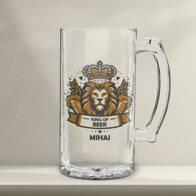 Halba de bere personalizata - King of Beer