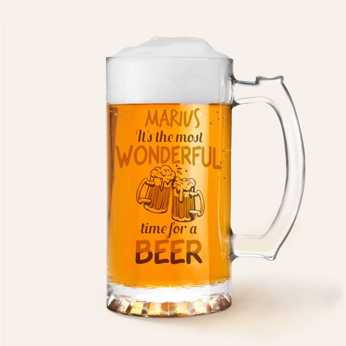 Halba de bere personalizata - Most Wonderful Time