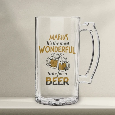 Halba de bere personalizata - Most Wonderful Time