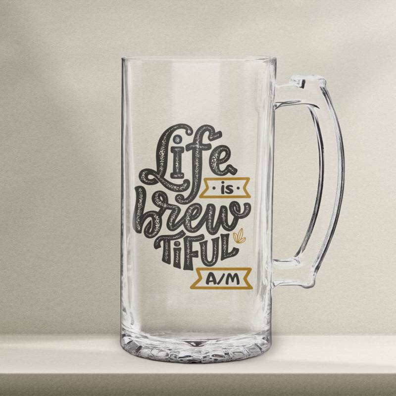 Halba de bere personalizata - Life is Brewtiful
