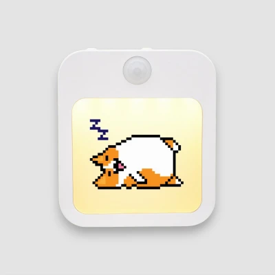 Lampă veghe personalizată - Sleepy Pixel Cat