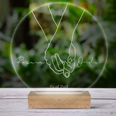 Lampa led personalizata pentru indragostiti